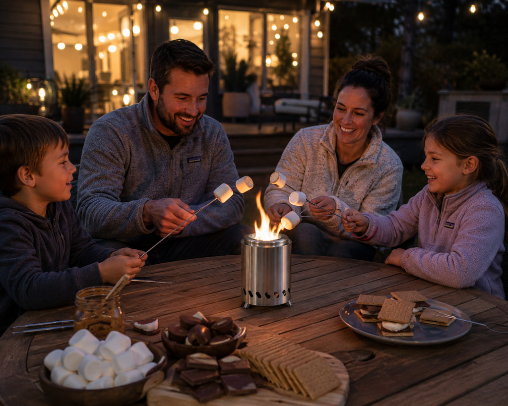 Portable Wood Burner Stove | Stainless Steel Smokeless Fire Pit