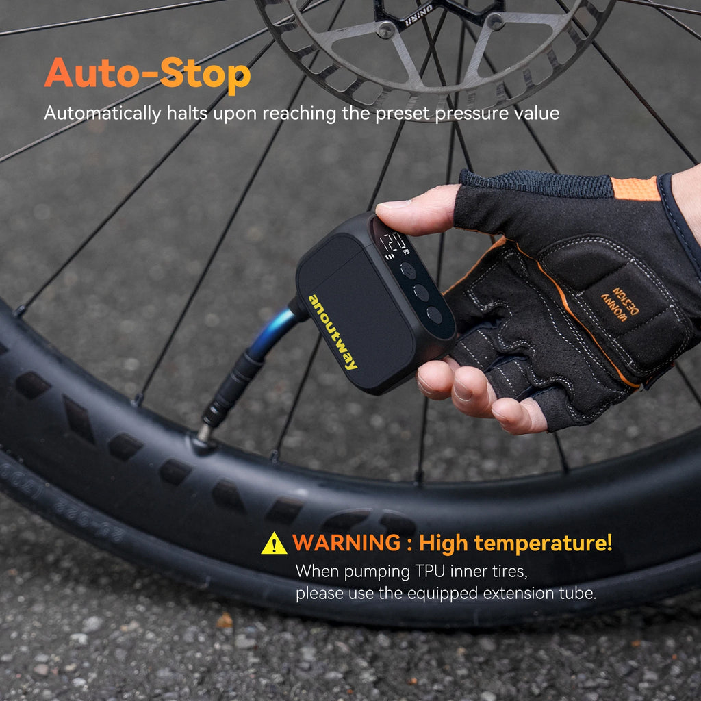 Pro Mini Electric Tire Pump for Bike Cordless Tire Inflator with Screen