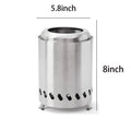 Portable Wood Burner Stove | Stainless Steel Smokeless Fire Pit