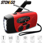 Emergency Hand-Crank Solar Power Bank | AM/FM/WB Weather Radio