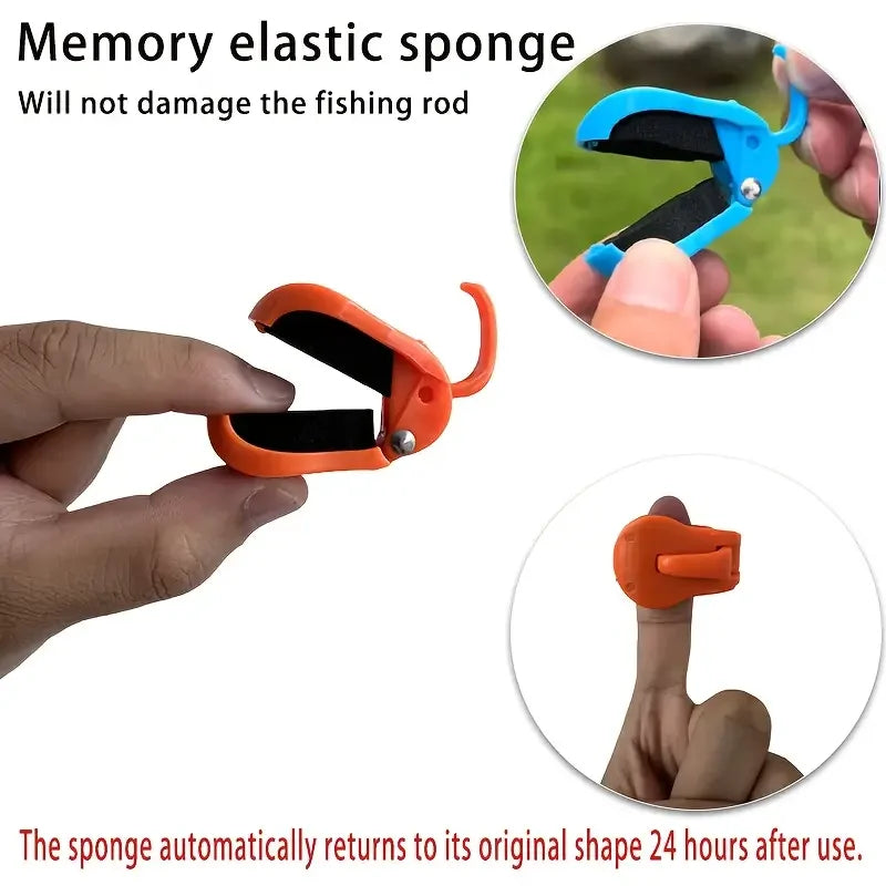 Quick-Attach Fishing Rod Clips (2-Pack) — One-Hand Tool-Free Holder