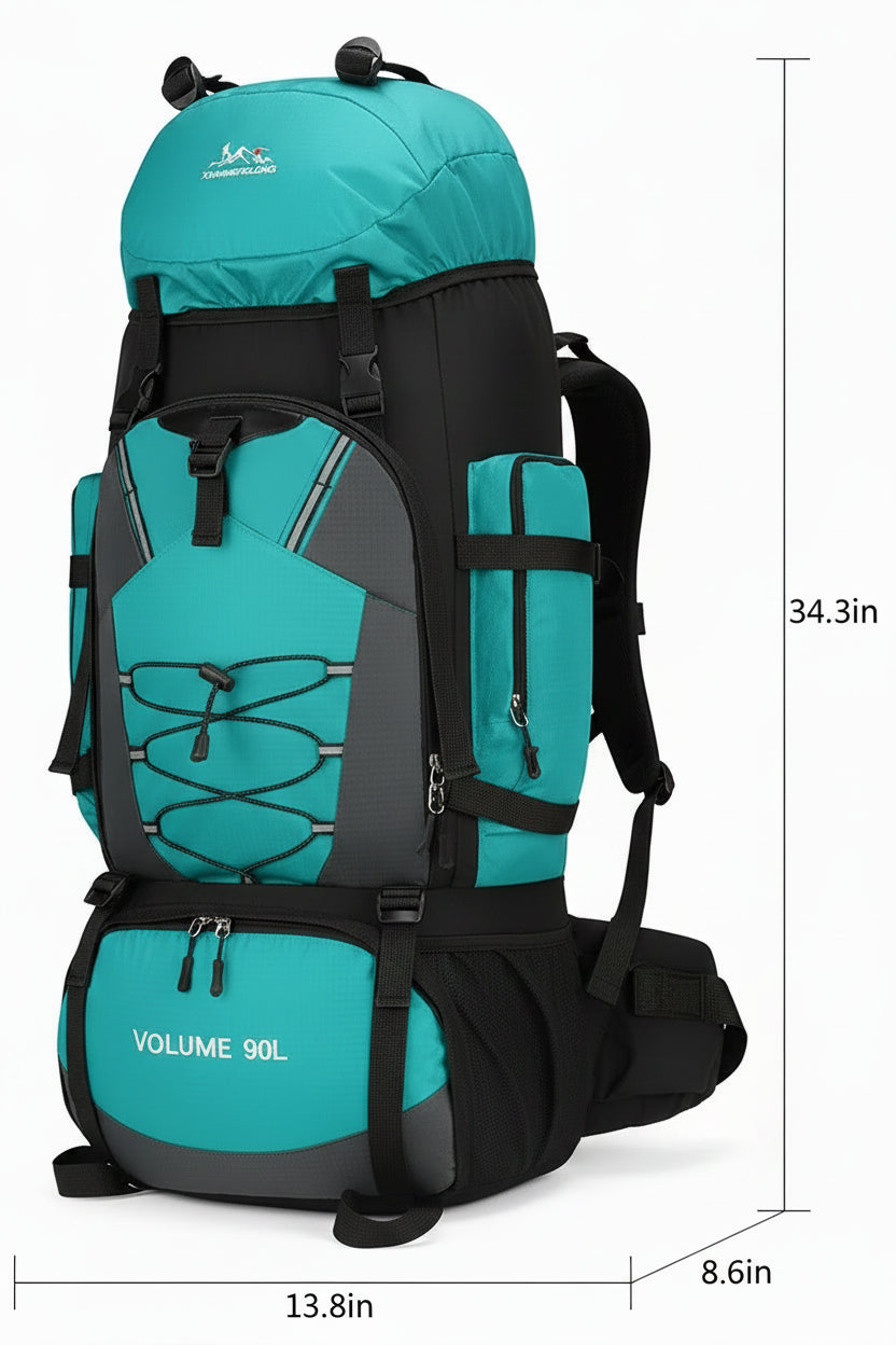 90L Waterproof Hiking Backpack Rucksack