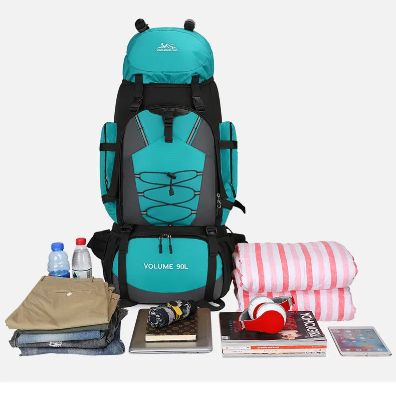 90L Waterproof Hiking Backpack Rucksack