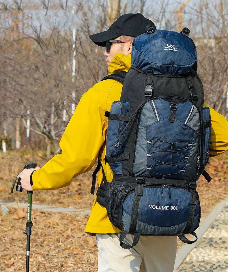 90L Waterproof Hiking Backpack Rucksack