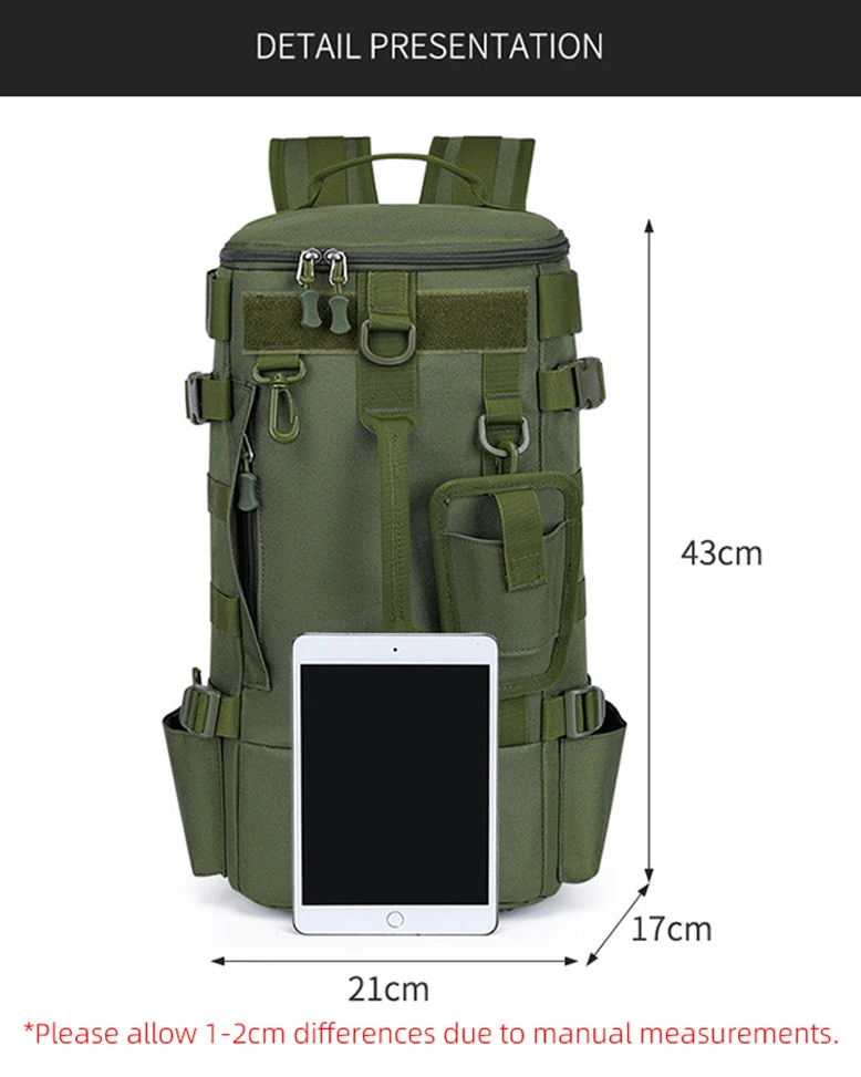 Tactical Fishing Backpack with Rod Holders