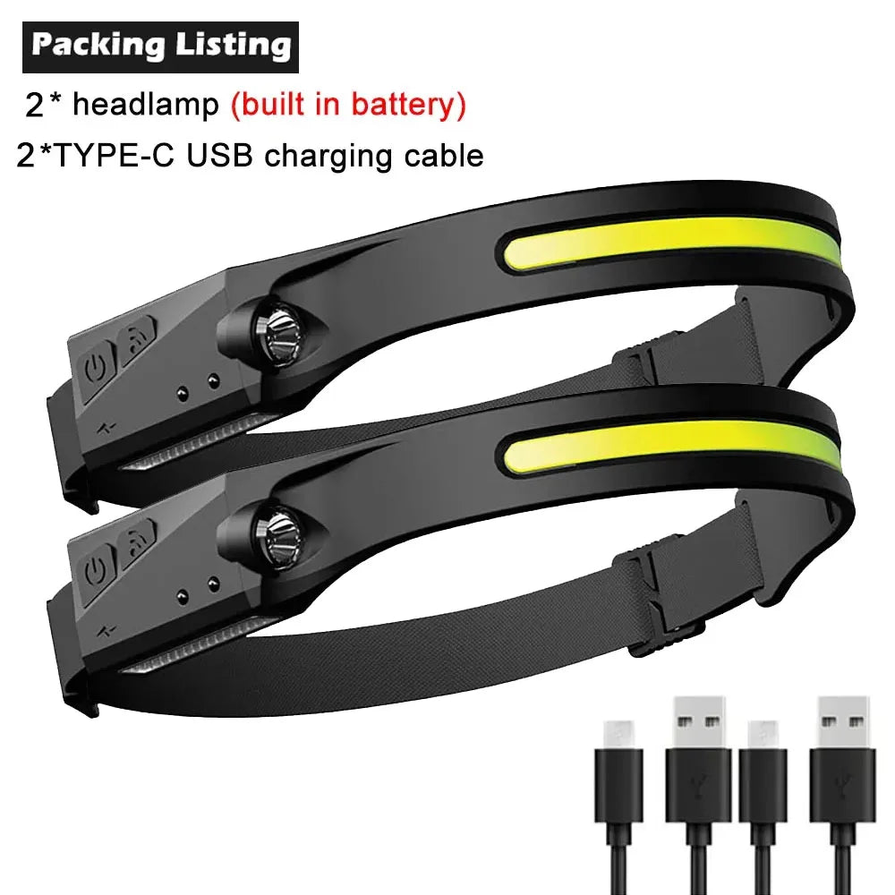LED Rechargeable Motion Sensor Headlamp